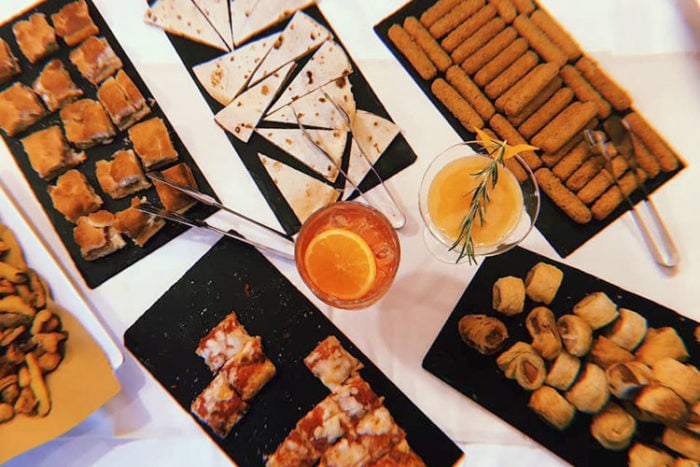 Buffet aperitivo de La Corte di Brescia