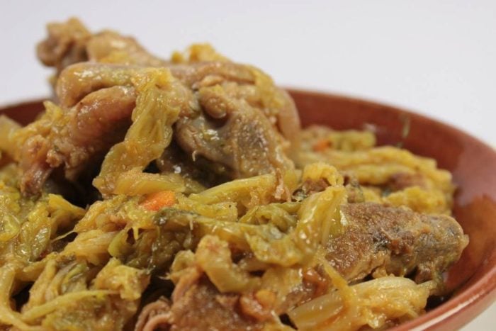Costine di maiale con la verza