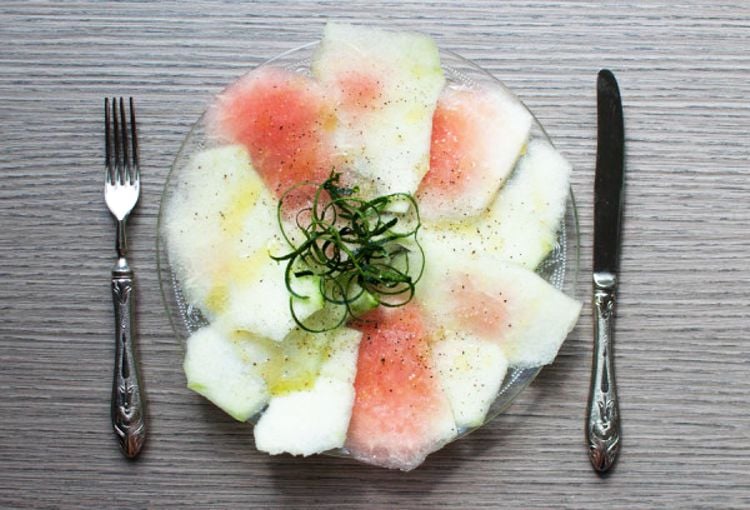 Carpaccio di buccia di cocomero