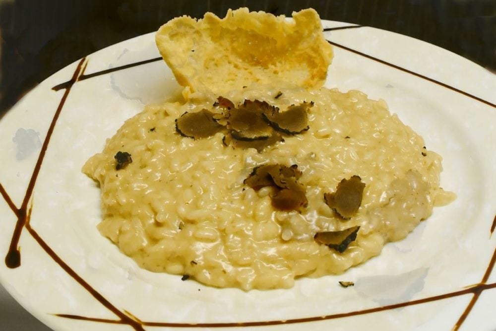 Risotto al Bagoss e Tartufo nero della Valtenesi Brescia a Tavola