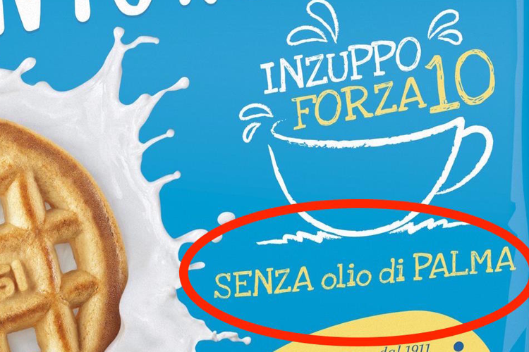 Prodotto senza olio di palma