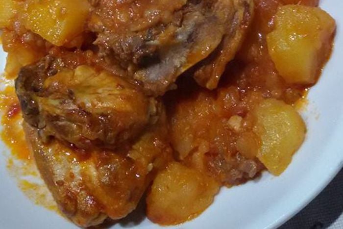 Pollo in guazzetto con patate