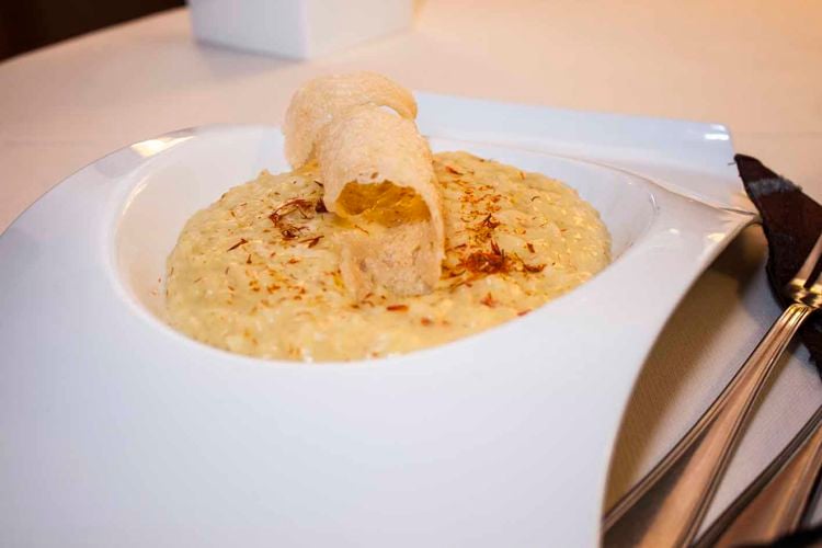 Risotto Carnaroli al Bagoss e pistilli di zafferano