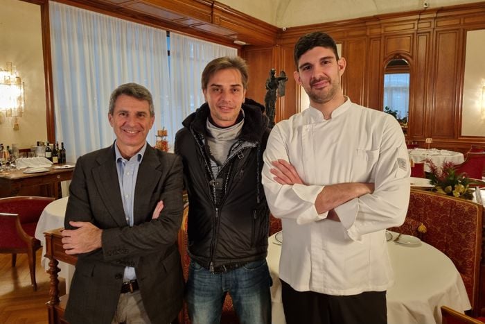 Ristorante Ambrosia - Brescia - Diego Serino con Sergio Legrenzi e Chef Davide Ferraresi