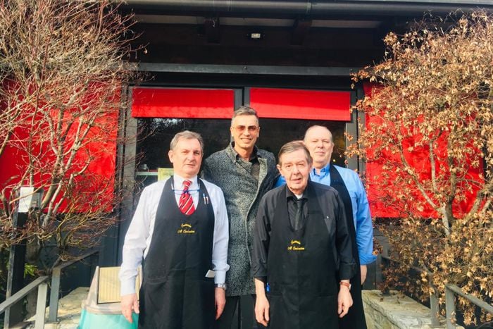 Trattoria Caricatore - Gussago - Ennio, Edoardo e Davide Ungaro con Diego Serino