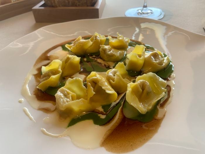Ristorante Carlo Magno - Collebeato - Brescia - Raviolini di coniglio marinato, sugo di cottura e formaggella di Collio