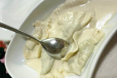 Trattoria Cavallino - Canè di Vione - Ravioloni della casa con fonduta di Parmigiano