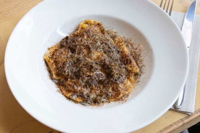 Tortelli al bagoss con carciofi e liquirizia – Enne Bistrot – Montichiari