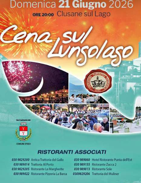 Locandina Cena sul Lungolago 2026 Clusane d'Iseo