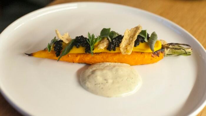 Ristorante Animo - Darfo Boario Terme - Carota ala brace e uova di aringa