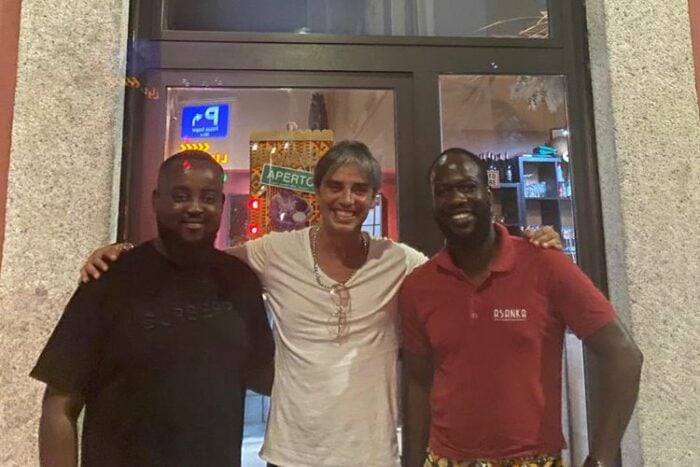 African Bar e Restaurant Asank - Brescia - Diego Serino con i soci